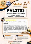 PVL3703 Assignment 1 &lpar;COMPLETE ANSWERS&rpar; Semester 2 2026 - DUE 1 September 2026
