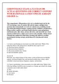 GERONTOLOGY EXAM &lpar;A&period;T&period;I&rpar; EXAM 300 &NewLine;ACTUAL QUESTIONS AND CORRECT ANSWERS &NewLine;WITH RATIONALE LATEST UPDATE ALREADY &NewLine;GRADED A&plus;