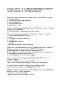 PAT 202 WEEK 1 & 2 CARDIAC PHARMACOTHERAPY QUESTIONS WITH VERIFIED ANSWERS