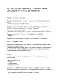 PAT 202 WEEK 1-4 PHARMACOTHERAPY EXAM QUESTIONS WITH VERIFIED ANSWERS
