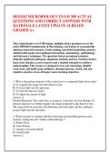 BIOS242 MICROBIOLOGY EXAM 300 ACTUAL &NewLine;QUESTIONS AND CORRECT ANSWERS WITH &NewLine;RATIONALE LATEST UPDATE ALREADY &NewLine;GRADED A&plus;