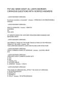 PAT 202 WEEK EIGHT &lpar;8&rpar; LIVER DISORDER CIRRHOSIS QUESTIONS WITH VERIFIED ANSWERS 