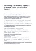Accounting 2010 Exam 1 &lpar;Chapters 1-4&rpar; Multiple Choice Questions with Answers