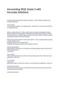 Accounting 2010- Exam 2 with Accurate Solutions