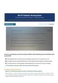 RN ATI Pediatric Nursing Exam 