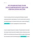 ATI PHARM RETAKE EXAM&NewLine;2026&vert;COMPREHENSIVE Q&A FOR&NewLine;CERTIFICATION SUCCESS&NewLine;