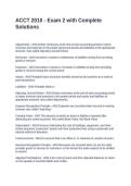 ACCT 2010 - Exam 2 with Complete Solutions