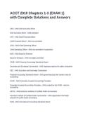 ACCT 2010 Chapters 1-3 &lpar;EXAM 1&rpar; with Complete Solutions and Answers