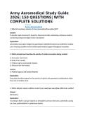 Army Aeromedical Study Guide 2026&vert; 150 QUESTIONS&vert; WITH COMPLETE SOLUTIONS