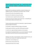FISDAP Operations Exam 2024&ndash;2025 &vert; 100&plus; Exam Questions with 100&percnt; Verified Correct Answers &vert; Latest Practice Test