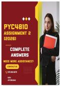 PYC4810 ASSIGNMENT 2 2026 - COMPLETE ANSWERS