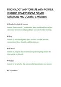 PSYCHOLOGY AND YOUR LIFE WITH P&period;O&period;W&period;E&period;R&period;&NewLine;LEARNING COMPREHENSIVE SOLVED&NewLine;QUESTIONS AND COMPLETE ANSWERS