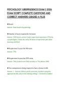 PSYCHOLOGY JURISPRUDENCE EXAM 2 2026&NewLine;EXAM SCRIPT COMPLETE QUESTIONS AND&NewLine;CORRECT ANSWERS GRADED A PLUS