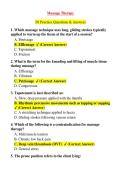Massage Therapy &ndash; Complete Practice Questions & Answers &ndash; 50-Question Exam Preparation Material