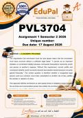 PVL3704 Assignment 1 &lpar;COMPLETE ANSWERS&rpar; Semester 2 2026 - DUE 17 August 2026