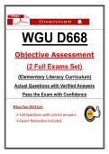 D668 Objective Assessment &ndash; Elementary Literacy Curriculum &ndash; 2026 Actual Questions and Answers &lpar;WGU&rpar; Pass the OA