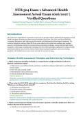 NUR 504 Exam 1 Advanced Health Assessment Actual Exam &ndash; Graduate Nursing Program &ndash; 2026&sol;2027 Academic Year &ndash; Verified Questions and Answers for Advanced Practice Nursing Students