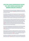 AHIP Final Exam Comprehensive Review 2026&sol;2027 &ndash; Verified Questions and Answers for Complete Exam Preparation