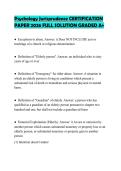 Psychology Jurisprudence CERTIFICATION&NewLine;PAPER 2026 FULL SOLUTION GRADED A&plus;