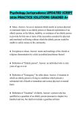 Psychology Jurisprudence UPDATED SCRIPT&NewLine;2026 PRACTICE SOLUTIONS GRADED A&plus;