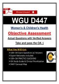 D447 Objective Assessment &ndash; WGU Women&rsquo;s & Children&rsquo;s Health OA &ndash; &lpar;2026&rpar; Actual Questions & Study Guide &vert; Guarantee Pass