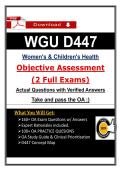 WGU D447 OA Exam Bundle &ndash; Take and pass the OA
