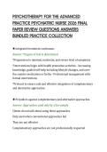 PSYCHOTHERAPY FOR THE ADVANCED&NewLine;PRACTICE PSYCHIATRIC NURSE 2026 FINAL&NewLine;PAPER REVIEW QUESTIONS ANSWERS&NewLine;BUNDLED PRACTICE COLLECTION