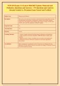 NUR 254 Exams 1-4 &lpar;Latest 2026&sol;2027 Update&rpar; Maternal and&NewLine;Pediatrics&comma; Questions and Answers - 171 Questions and Answers&NewLine;Already Graded A&plus; Premium Exam Tested And Verified