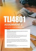 TLI4801 Assignment 2 Semester 2 2026 - Due 9 September 2026