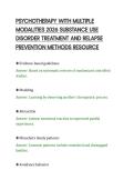 PSYCHOTHERAPY WITH MULTIPLE&NewLine;MODALITIES 2026 SUBSTANCE USE&NewLine;DISORDER TREATMENT AND RELAPSE&NewLine;PREVENTION METHODS RESOURCE