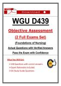 D439 Objective Assessment &ndash; WGU Foundations of Nursing OA &lpar;2026&rpar; Actual Questions & Study Guide &vert; Guarantee Pass