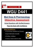 D441 Objective Assessment &ndash; WGU Pharmacology OA &ndash; &lpar;2026&rpar; Actual Questions & Study Guide &vert; Guarantee Pass