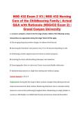 NSG 432 Exam 2 V1&ndash;V3 &vert; NSG 432 Nursing Care of the Childbearing Family &vert; Grand Canyon University &vert; Actual Q&A with Rationale &lpar;NSG432 Exam 2&rpar;