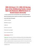 NSG 432 Exam 3 V1 &vert; NSG 432 Nursing &NewLine;Care of the Childbearing Family &vert; Actual &NewLine;Q&A with Rationale &lpar;NSG432 Exam 3&rpar; &vert; &NewLine;Grand Canyon University 