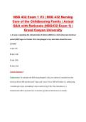 NSG 432 Exam 1 V1&ndash;V3 &vert; NSG 432 Nursing Care of the Childbearing Family &vert; Grand Canyon University &vert; Actual Q&A with Rationale &lpar;NSG432 Exam 1&rpar;