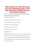 NSG 432 Exam 4 V2 &vert; NSG 432 Nursing &NewLine;Care of the Childbearing Family &vert; Actual &NewLine;Q&A with Rationale &lpar;NSG432 Exam 4&rpar; &vert; &NewLine;Grand Canyon University 