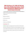 NSG 432 Exam 4 V1&ndash;V3 &vert; NSG 432 Nursing Care of the Childbearing Family &vert; Grand Canyon University &vert; Actual Q&A with Rationale &lpar;NSG432 Exam 4&rpar;