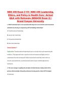 NSG 436 Exam 2 V1&ndash;V3 &vert; NSG 436 Leadership&comma; Ethics&comma; and Policy in Health Care &vert; Grand Canyon University &vert; Actual Q&A with Rationale &lpar;NSG436 Exam 2&rpar;