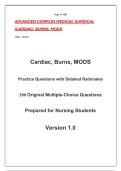 ADVANCED COMPLEX MEDICAL-SURGICAL &NewLine;&lpar;CARDIAC&comma; BURNS&comma; MODS