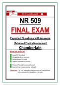 NR 509 Final Exam &lpar;PDF&rpar; &vert; &lpar;2026&rpar; Physical Assessment Questions &vert; Advanced Health
