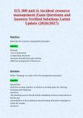 ICS 300 unit 6&colon; incident resource&NewLine;management Exam Questions and&NewLine;Answers Verified Solutions Latest&NewLine;Update &lpar;2026&sol;2027&rpar;
