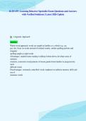 ILTS 155&colon; Learning Behavior Specialist Exam Questions and Answers&NewLine;with Verified Solutions &vert; Latest 2026 Update