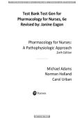 Test Bank Pharmacology for Nurses&colon; A Pathophysiologic Approach Sixth Edition&NewLine;