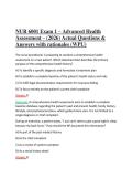 NUR 6001 Exam 1 &ndash; Advanced Health &NewLine;Assessment &ndash; &lpar;2026&rpar; Actual Questions & &NewLine;Answers with rationales &lpar;WPU&rpar;