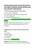 Michigan Boiler Installer 2B Exam Questions and Correct Answers &vert; Michigan Boiler Installer 2B License Practice Test
