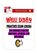 WGU D389 Practice Exam &lpar;PDF&rpar; &vert; &lpar;2026&rpar; Exam Questions &vert; Practice Test &vert; WGU&comma; Western Governors University