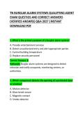 Tennessee &lpar;TN&rpar; Burglar Alarm Systems Qualifying Agent Exam Questions and Correct Answers &vert; TN Alarm Systems License Practice Test