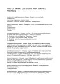 NSG 121 EXAM 1 QUESTIONS WITH VERIFIED ANSWERS