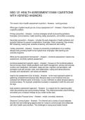 NSG 121 HEALTH ASSESSMENT EXAM I QUESTIONS WITH VERIFIED ANSWERS