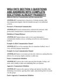 WGU D072 SECTION 3 QUESTIONS AND ANSWERS WITH COMPLETE SOLUTIONS ALREADY PASSED&excl;&excl;&excl;&excl;